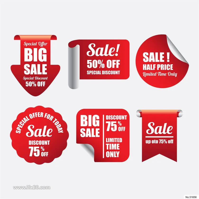 Sale促销标签徽标图标图文排版折扣卡片吊牌eps矢量素材 折扣标签 素材下载 乐分享素材网 Sale促销标签徽标图标图文排版折扣卡片吊牌eps矢量素材 折扣标签 素材下载 乐分享素材网