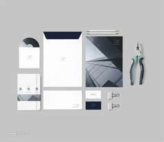 工地建筑品牌LOGO名片样机VI工具贴图效果图模型PSD设计素材模板