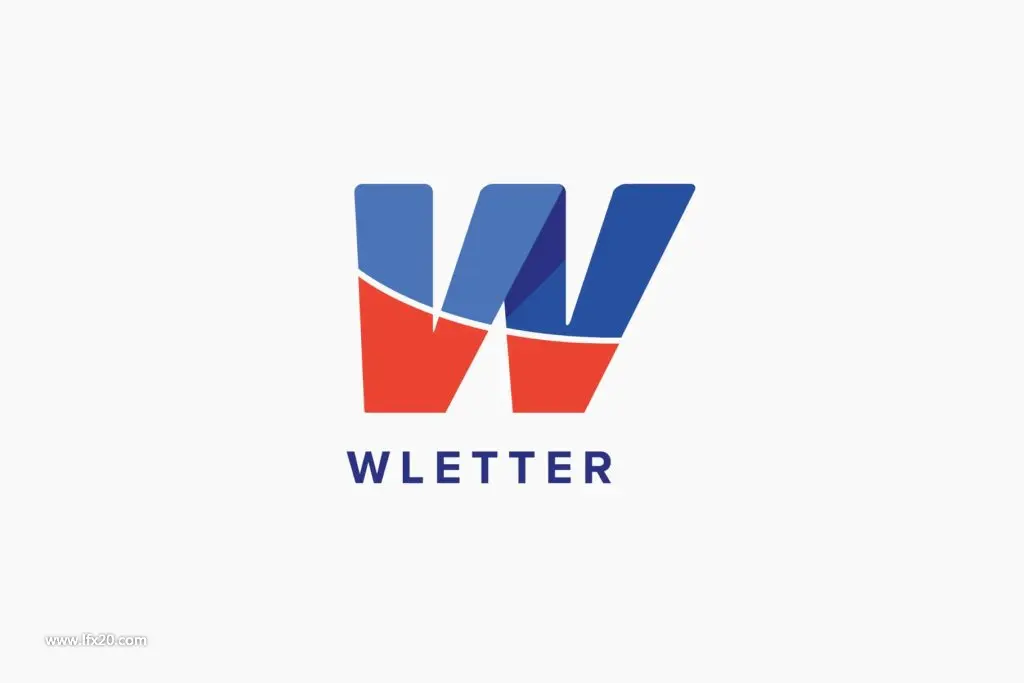 创意字母logo模板系列之字母w w letter logo template