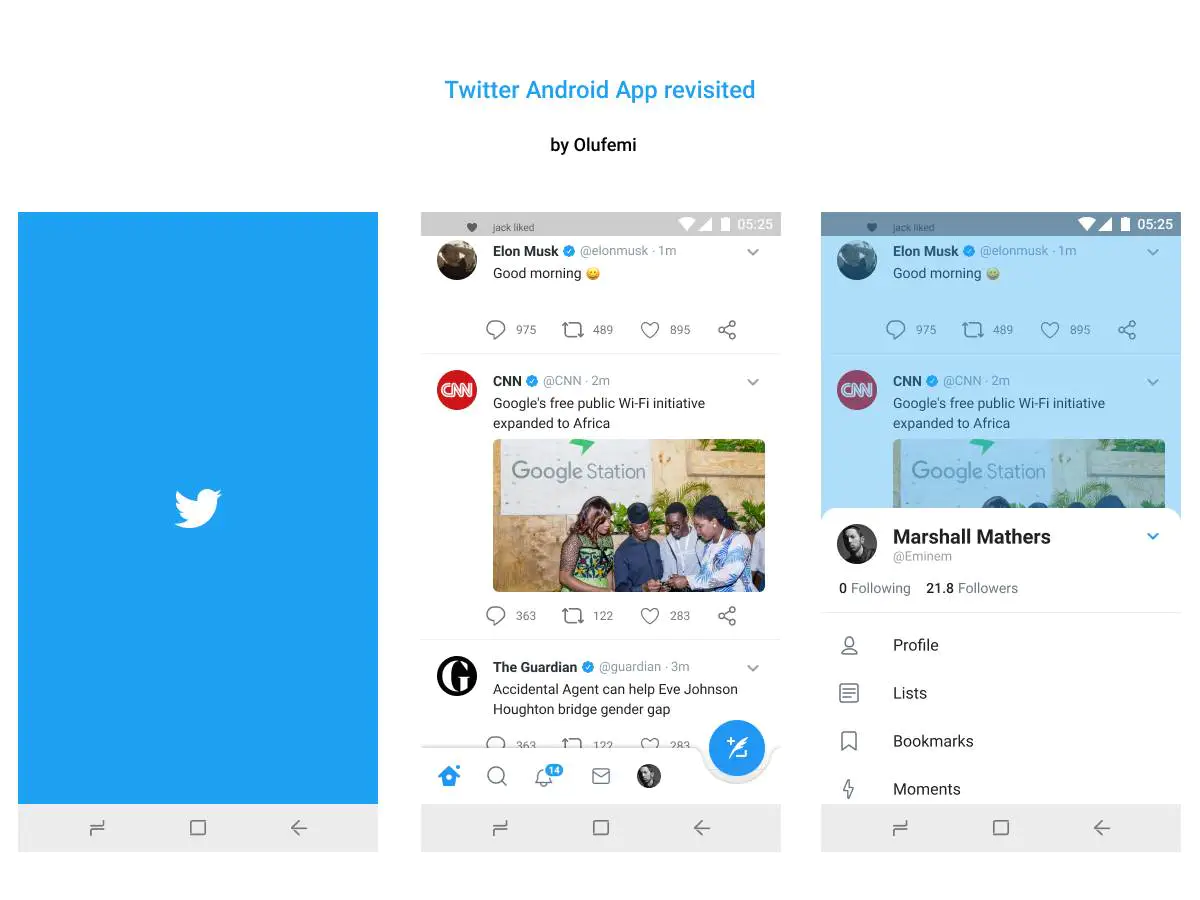 twitter app 信息列表ui fig下载